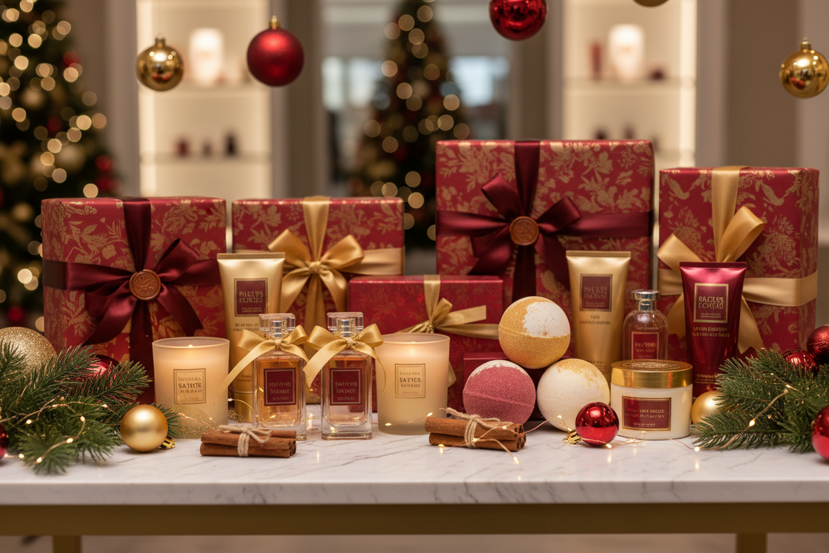 christmas themed bath and body and fragrance gifts